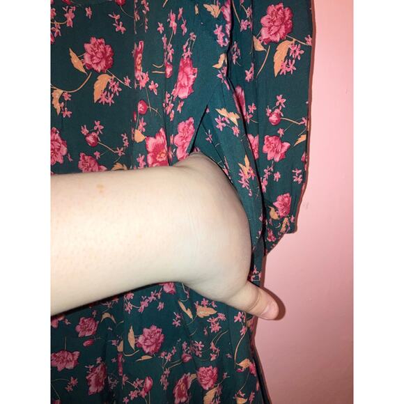 Free People Flower Fields Floral Button Front Ruffle Mini Dress Size Small - Picture 7 of 11